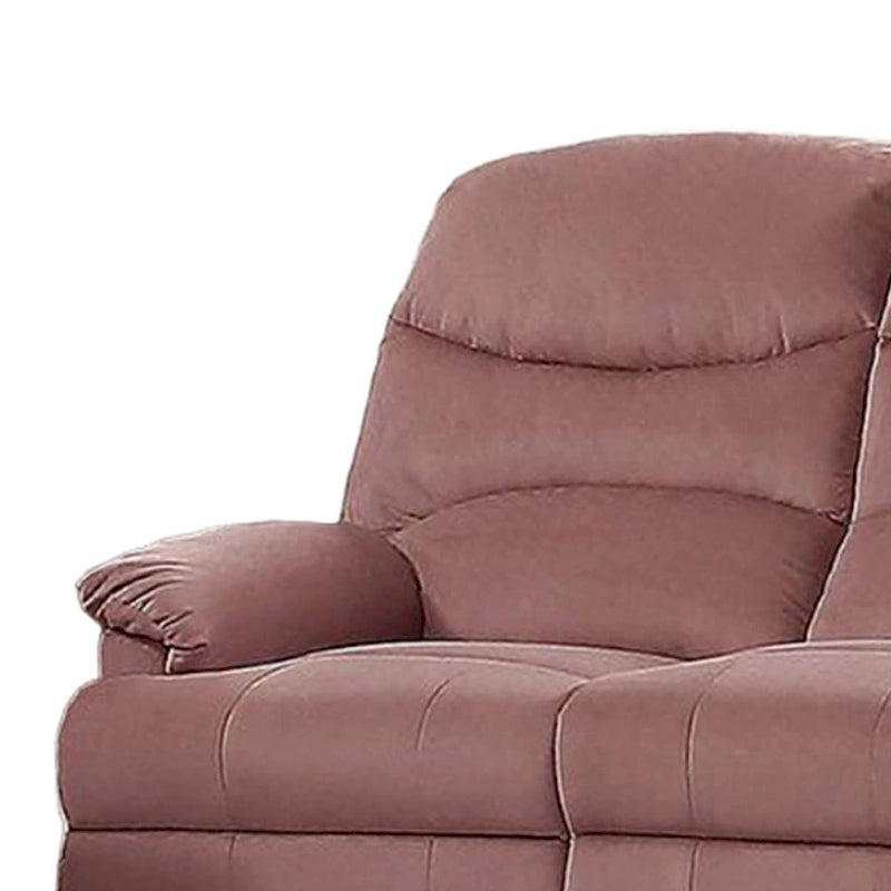 Sofa z manualną funkcją rozkładania, welur w kolorze pudrowego różu, lite drewno, 73 cale