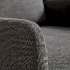 Fauteuil à dossier haut rembourré de 26.18 avec pieds en bois