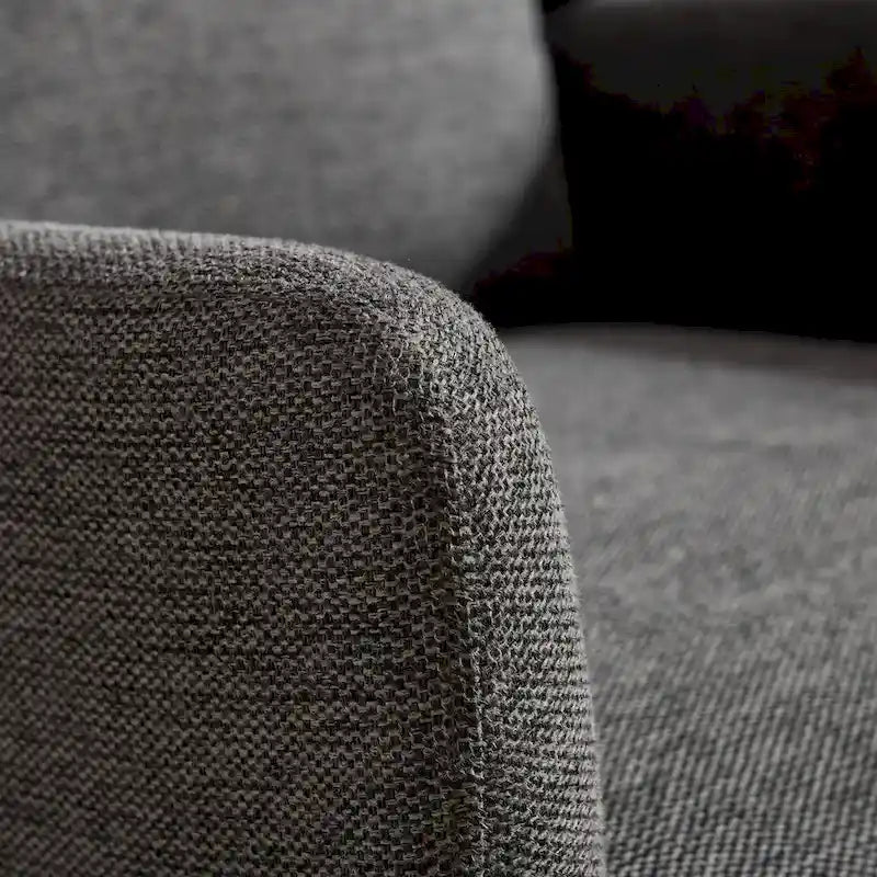 Fauteuil à dossier haut rembourré de 26.18 avec pieds en bois