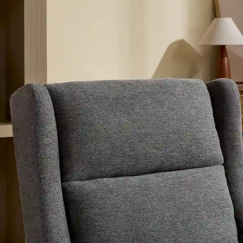 Fauteuil à dossier haut rembourré de 26.18 avec pieds en bois