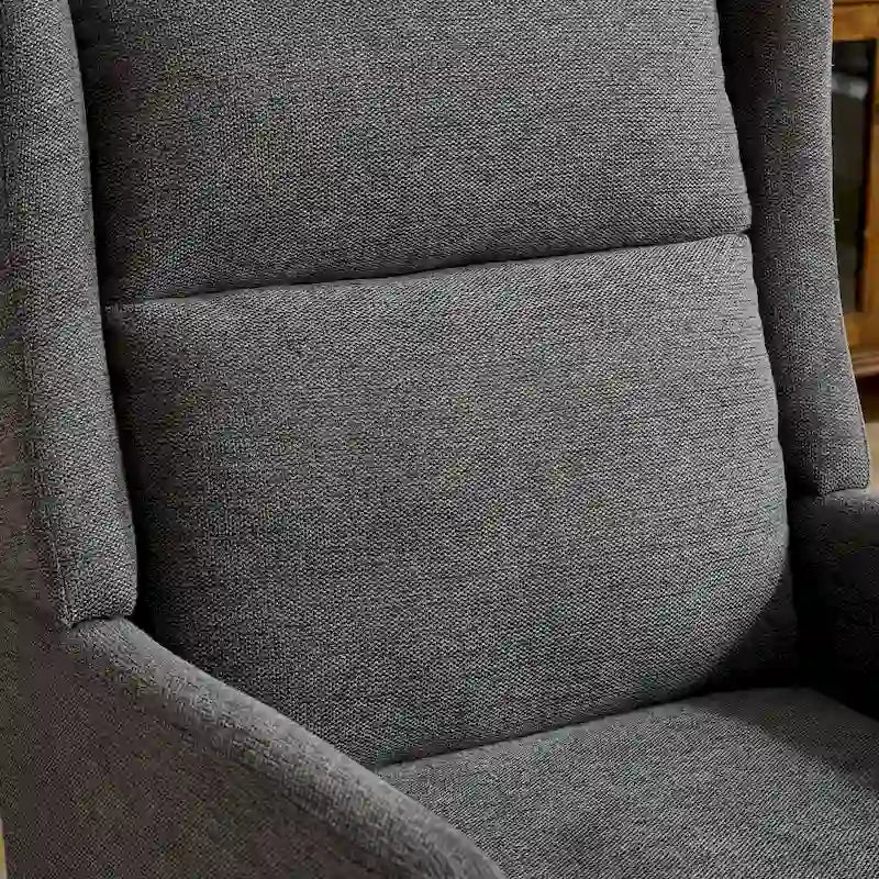 Fauteuil à dossier haut rembourré de 26.18 avec pieds en bois