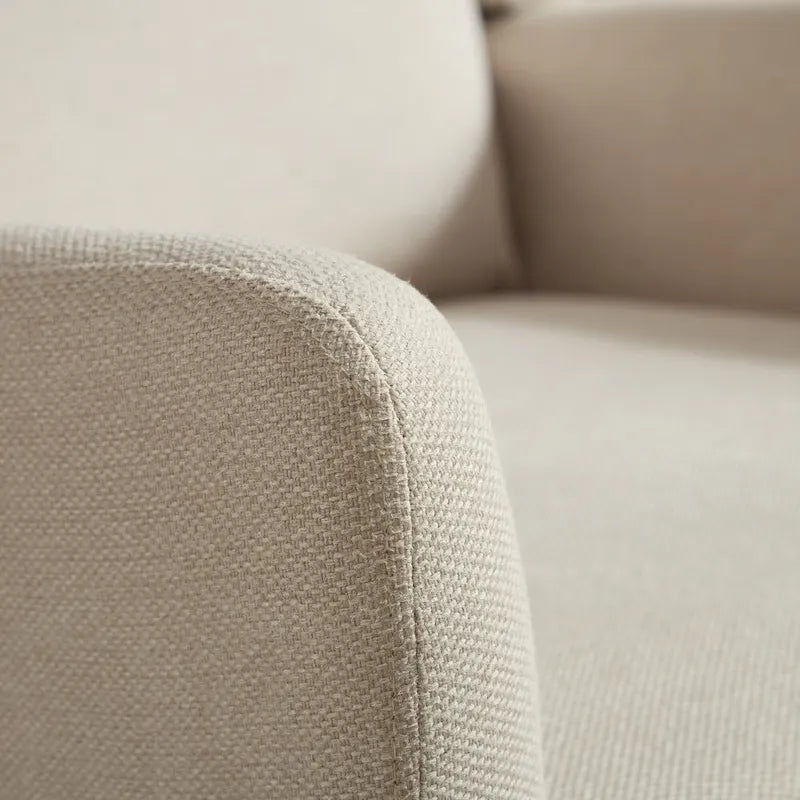 Fauteuil à dossier haut rembourré de 26.18 avec pieds en bois