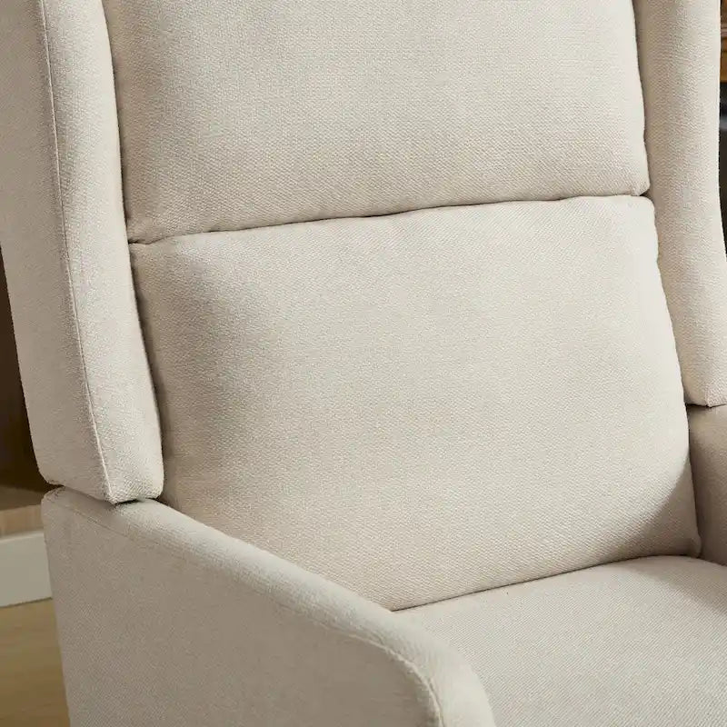 Fauteuil à dossier haut rembourré de 26.18 avec pieds en bois