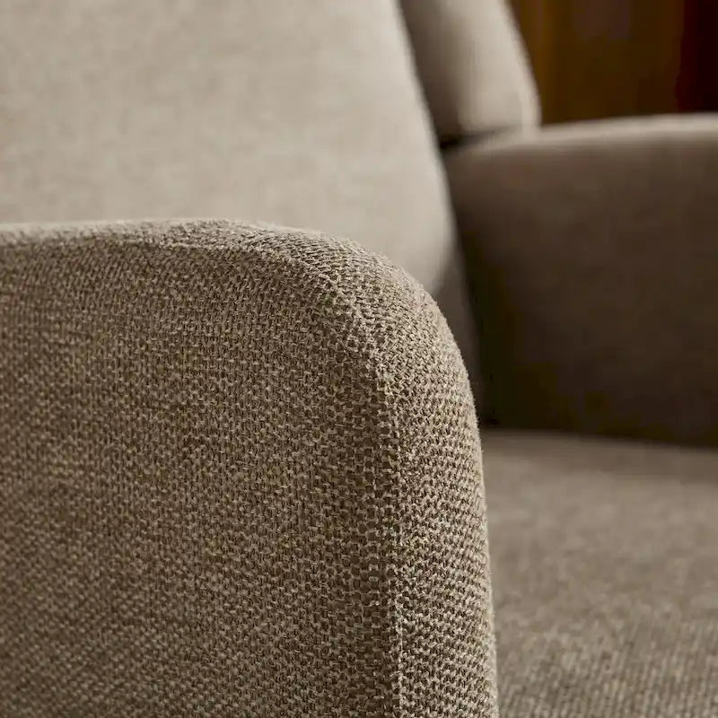 Fauteuil à dossier haut rembourré de 26.18 avec pieds en bois