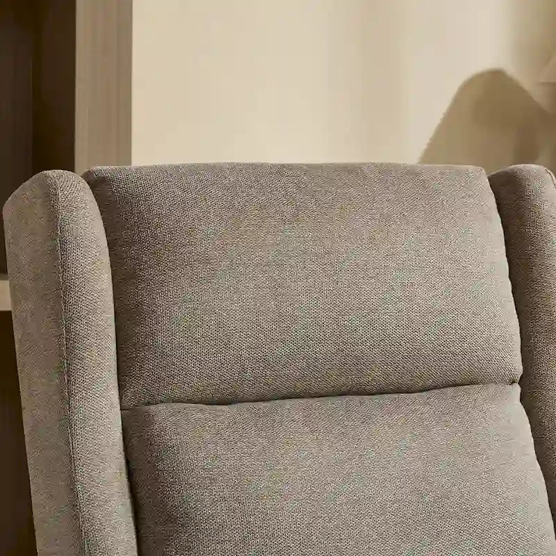 Fauteuil à dossier haut rembourré de 26.18 avec pieds en bois