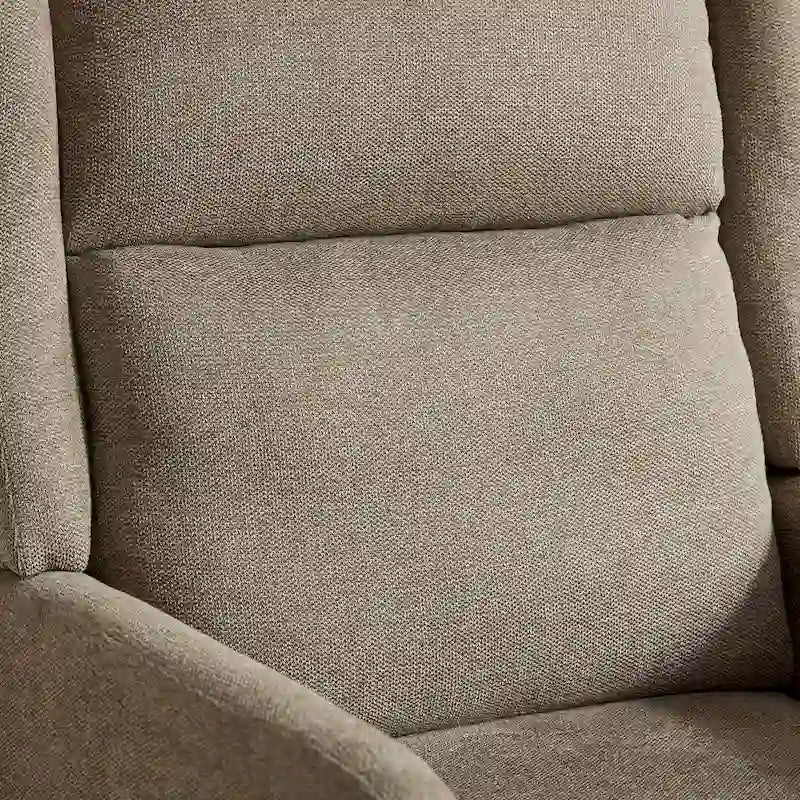 Fauteuil à dossier haut rembourré de 26.18 avec pieds en bois