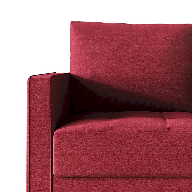 Zeitgemäßes minimalistisches Sofa mit Leinenbezug