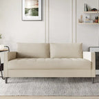 Zeitgemäßes minimalistisches Sofa mit Leinenbezug