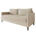 Zeitgemäßes minimalistisches Sofa mit Leinenbezug
