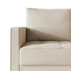 Zeitgemäßes minimalistisches Sofa mit Leinenbezug