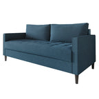 Zeitgemäßes minimalistisches Sofa mit Leinenbezug