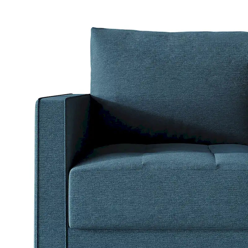 Zeitgemäßes minimalistisches Sofa mit Leinenbezug
