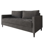 Zeitgemäßes minimalistisches Sofa mit Leinenbezug