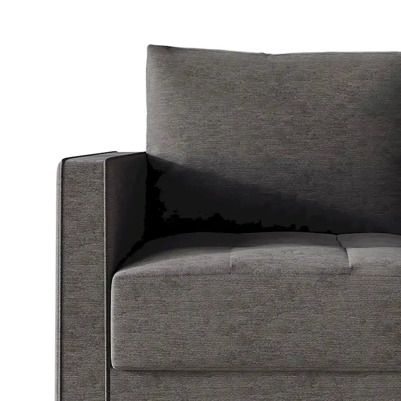 Zeitgemäßes minimalistisches Sofa mit Leinenbezug