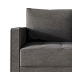 Zeitgemäßes minimalistisches Sofa mit Leinenbezug