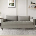 Zeitgemäßes minimalistisches Sofa mit Leinenbezug
