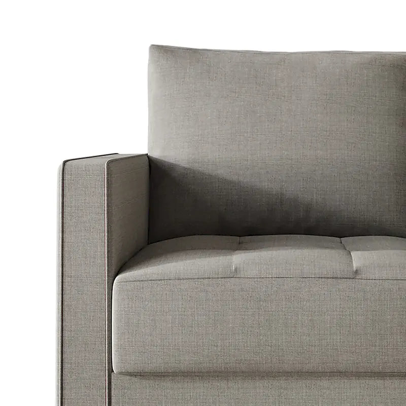 Zeitgemäßes minimalistisches Sofa mit Leinenbezug