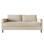 Zeitgemäßes minimalistisches Sofa mit Leinenbezug