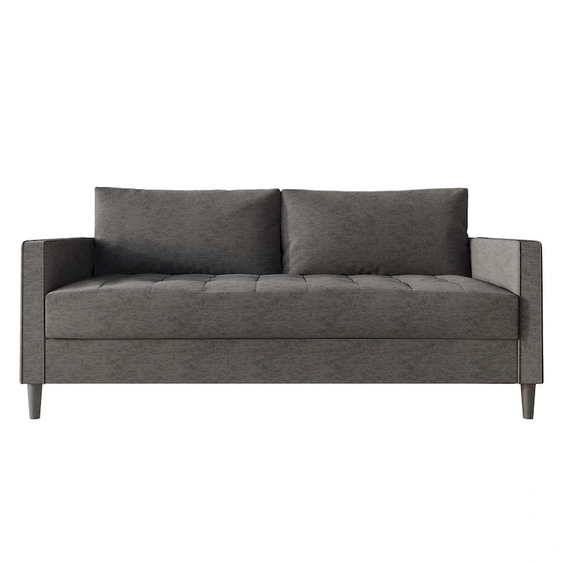 Zeitgemäßes minimalistisches Sofa mit Leinenbezug