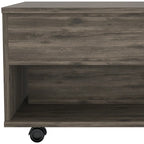 22 Dark Brown Manufactured Wood Rectangular Lift Top Coffee Table With Drawer - 15.3 H x 21.6 W x 19.6 D