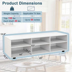 Centrum multimedialne z 6 wnękami i regulowanymi półkami