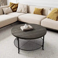 Runder industrieller Couchtisch mit Rollen