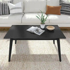 Mesa de centro rectangular moderna de mediados de siglo con patas de pino - 40