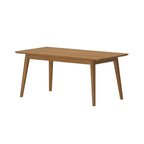 Mesa de centro rectangular moderna de mediados de siglo con patas de pino - 40