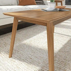 Mesa de centro rectangular moderna de mediados de siglo con patas de pino - 40