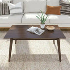 Mesa de centro rectangular moderna de mediados de siglo con patas de pino - 40
