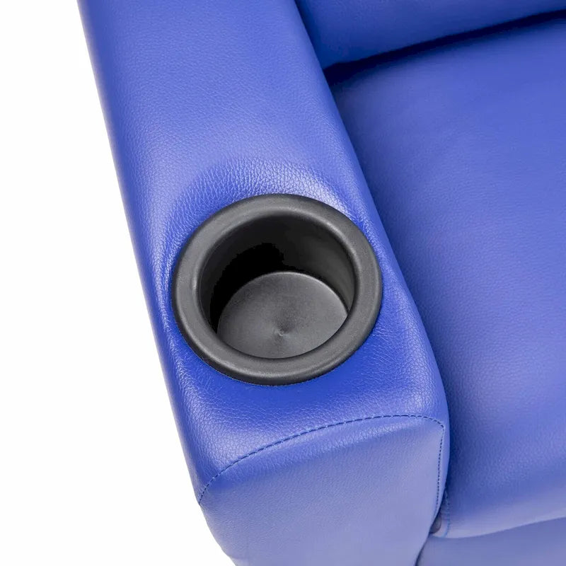 Kinder-Relaxsessel aus PVC mit Zurücklehnfunktion, Getränkehalter und bequemem Fußteil