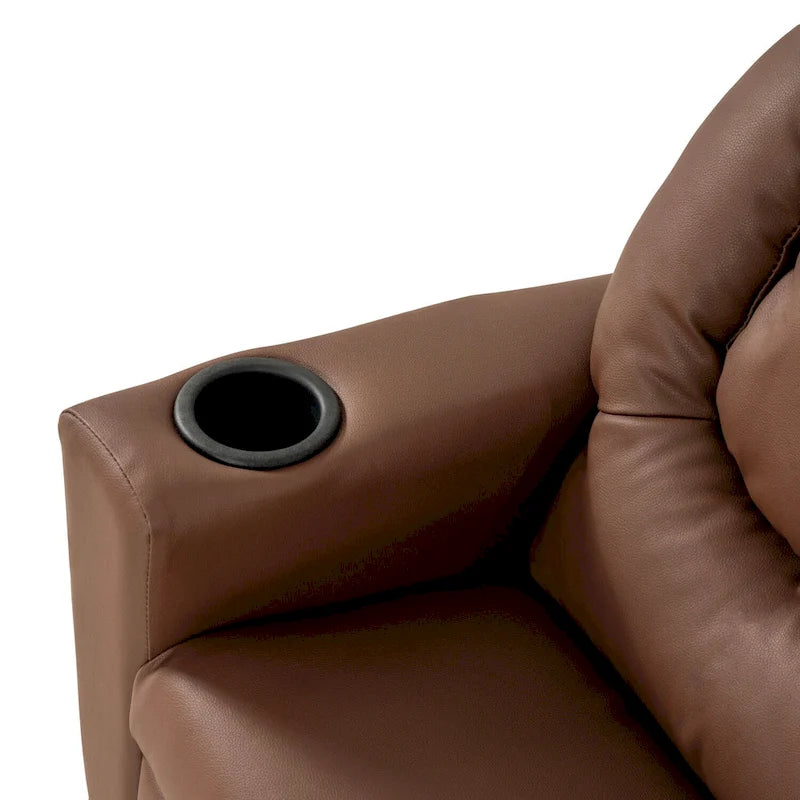 Kinder-Relaxsessel aus PVC mit Zurücklehnfunktion, Getränkehalter und bequemem Fußteil