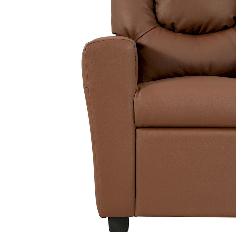 Kinder-Relaxsessel aus PVC mit Zurücklehnfunktion, Getränkehalter und bequemem Fußteil