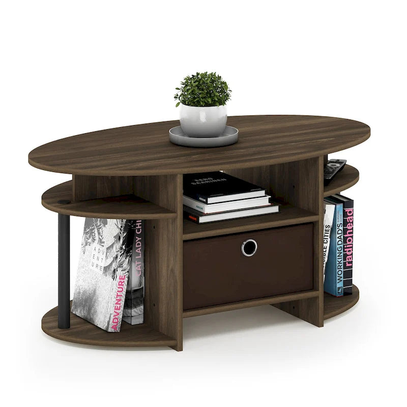 Ovaler Couchtisch mit schlichtem Design