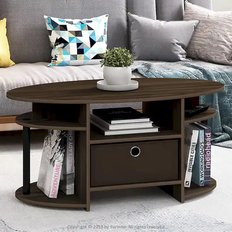 Ovaler Couchtisch mit schlichtem Design