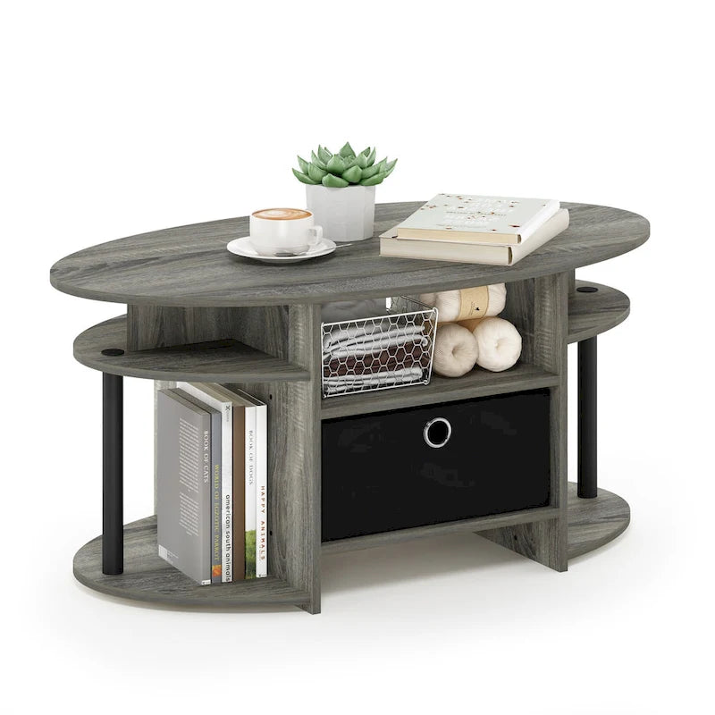 Ovaler Couchtisch mit schlichtem Design