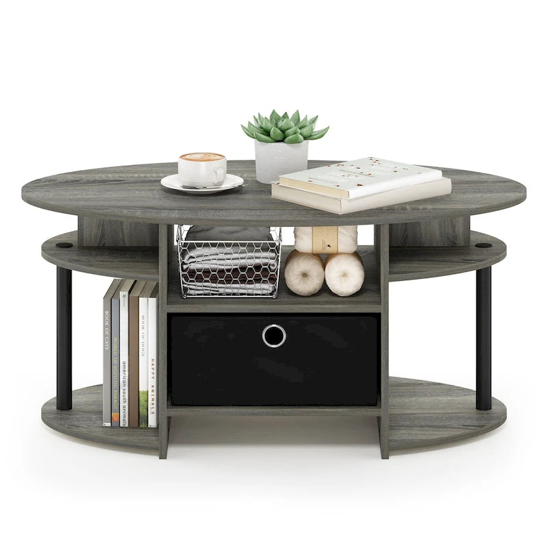 Ovaler Couchtisch mit schlichtem Design