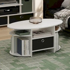 Ovaler Couchtisch mit schlichtem Design