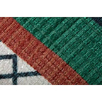 Gestreiftes Boho-Bodenkissen aus Polyester mit Reißverschluss