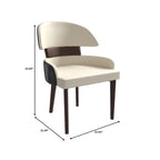 Ledersessel mit gebogener Rückenlehne aus Kautschukholz für das Esszimmer