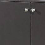Librero de MDF con puertas y estantes abiertos