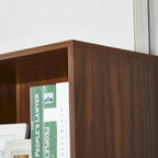 Librero de MDF con puertas y estantes abiertos