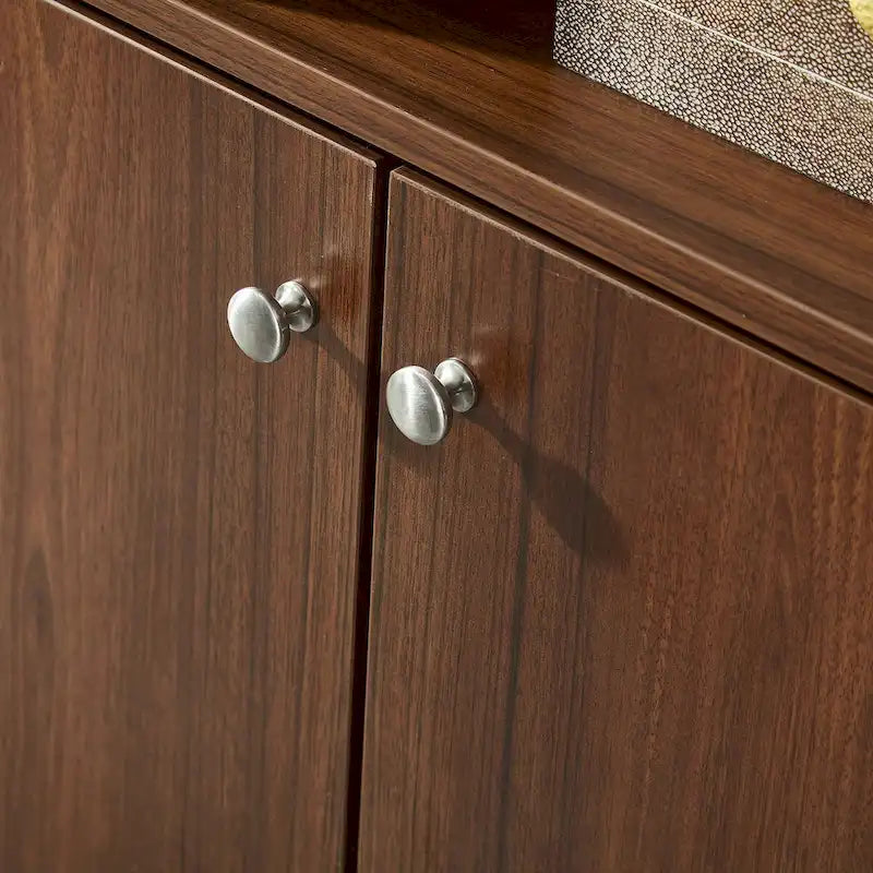 Librero de MDF con puertas y estantes abiertos