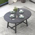 Ronde uitschuifbare retrohouten eettafel voor de eetkamer