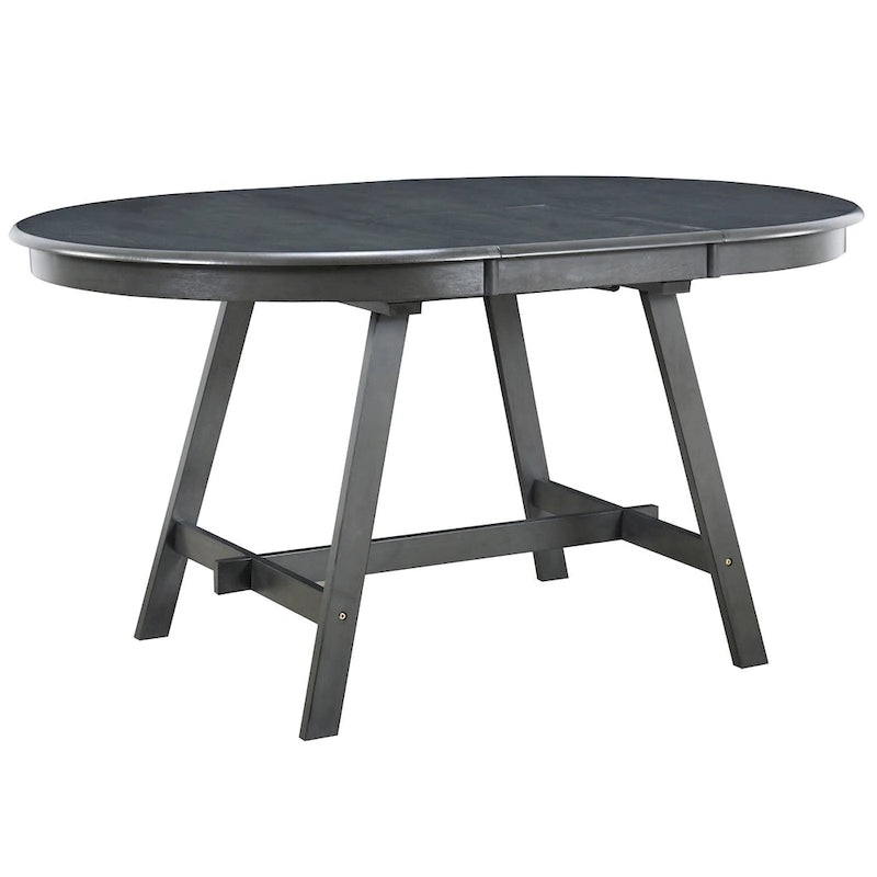 Ronde uitschuifbare retrohouten eettafel voor de eetkamer